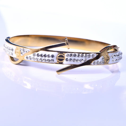 Womens Fashion 2025 New Elegant Design Gold Plated Bangles