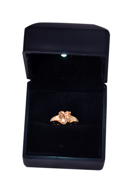 Fashion 2025 Heart Shaped Gold Ring for Women