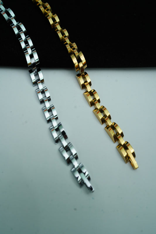 Men's Fashion 2025 Decent Bracelet Silver-Gold for Boy's & Men's