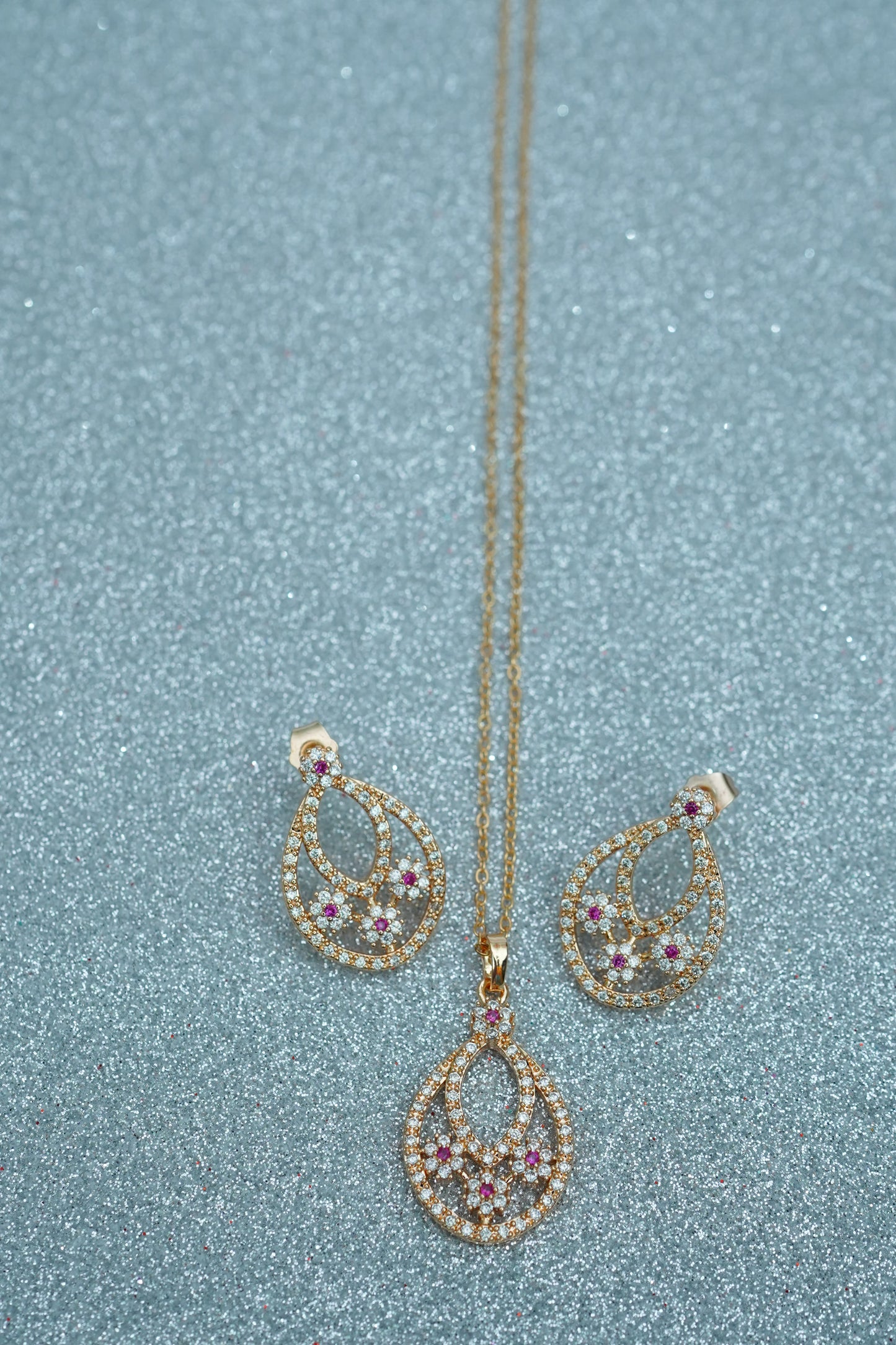 Zircon Stone Necklace Set