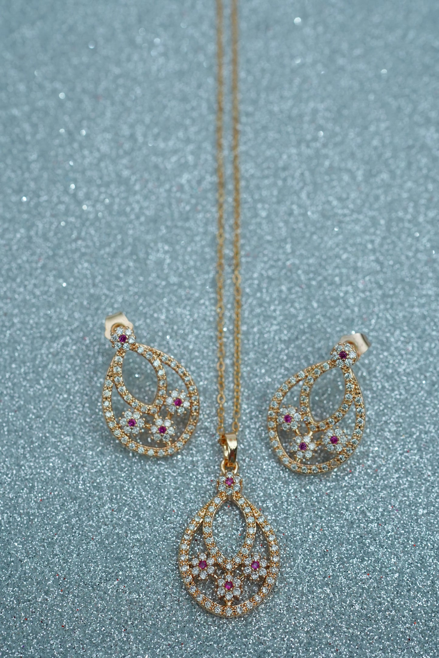 Zircon Stone Necklace Set