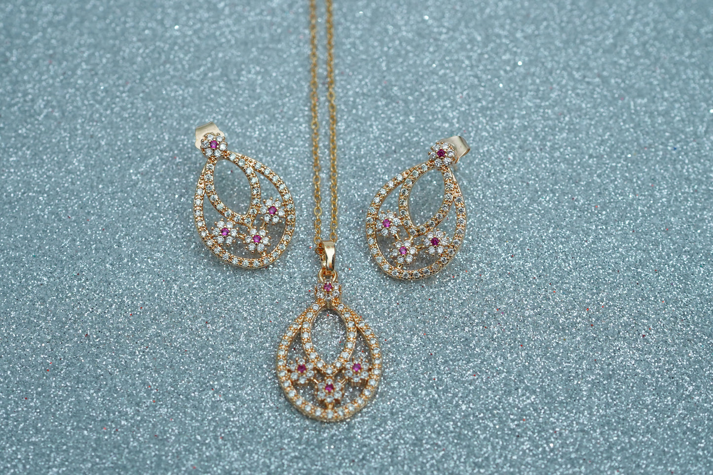 Zircon Stone Necklace Set