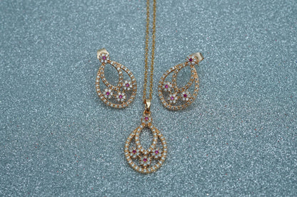 Zircon Stone Necklace Set