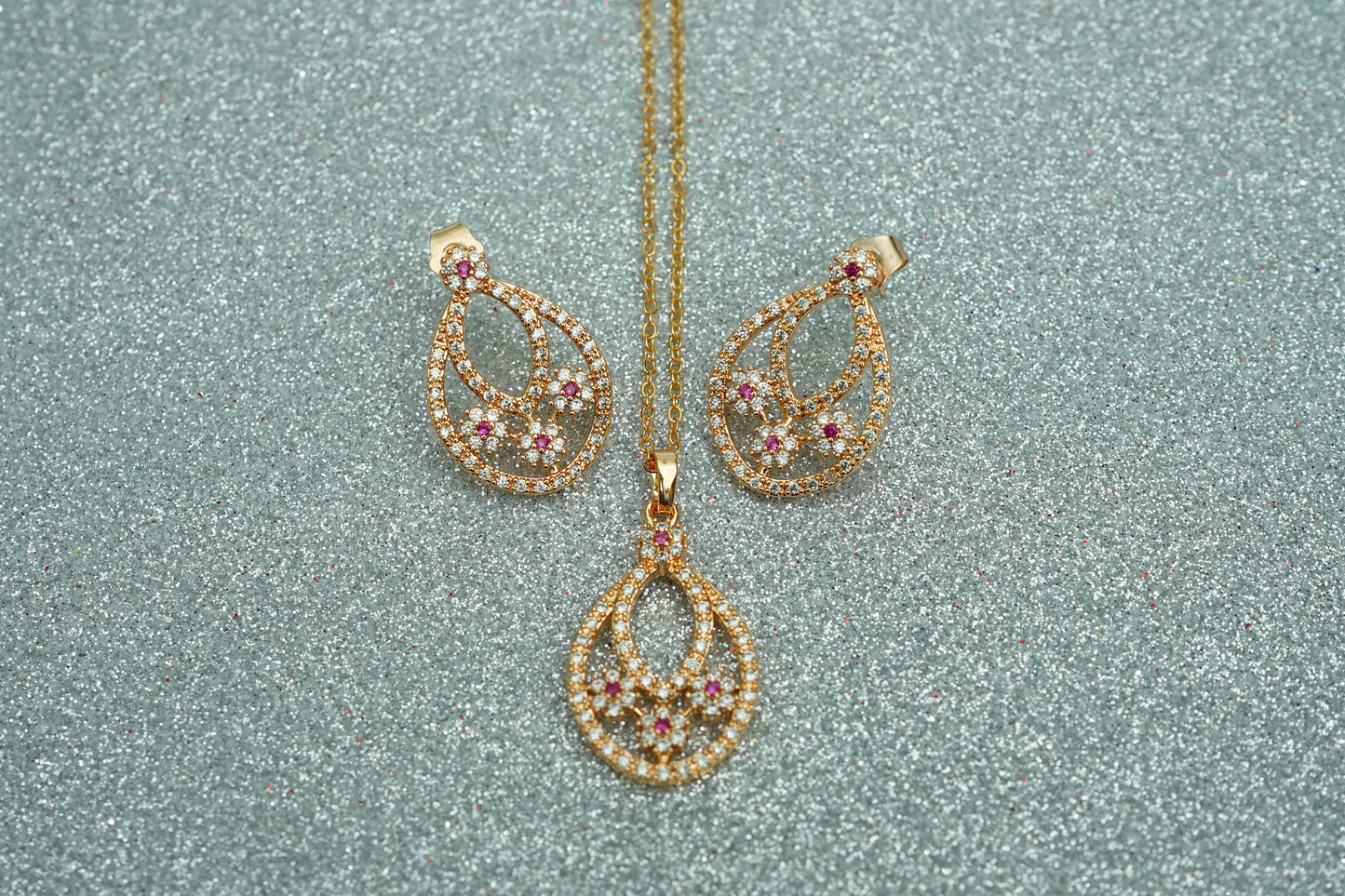 Zircon Stone Necklace Set