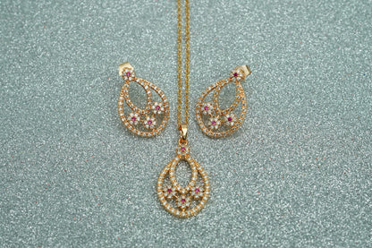 Zircon Stone Necklace Set