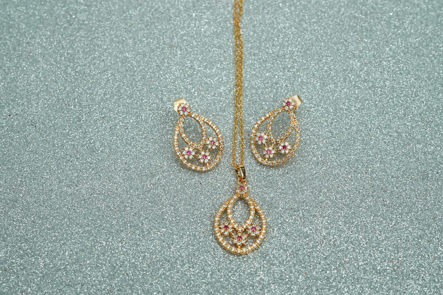 Zircon Stone Necklace Set