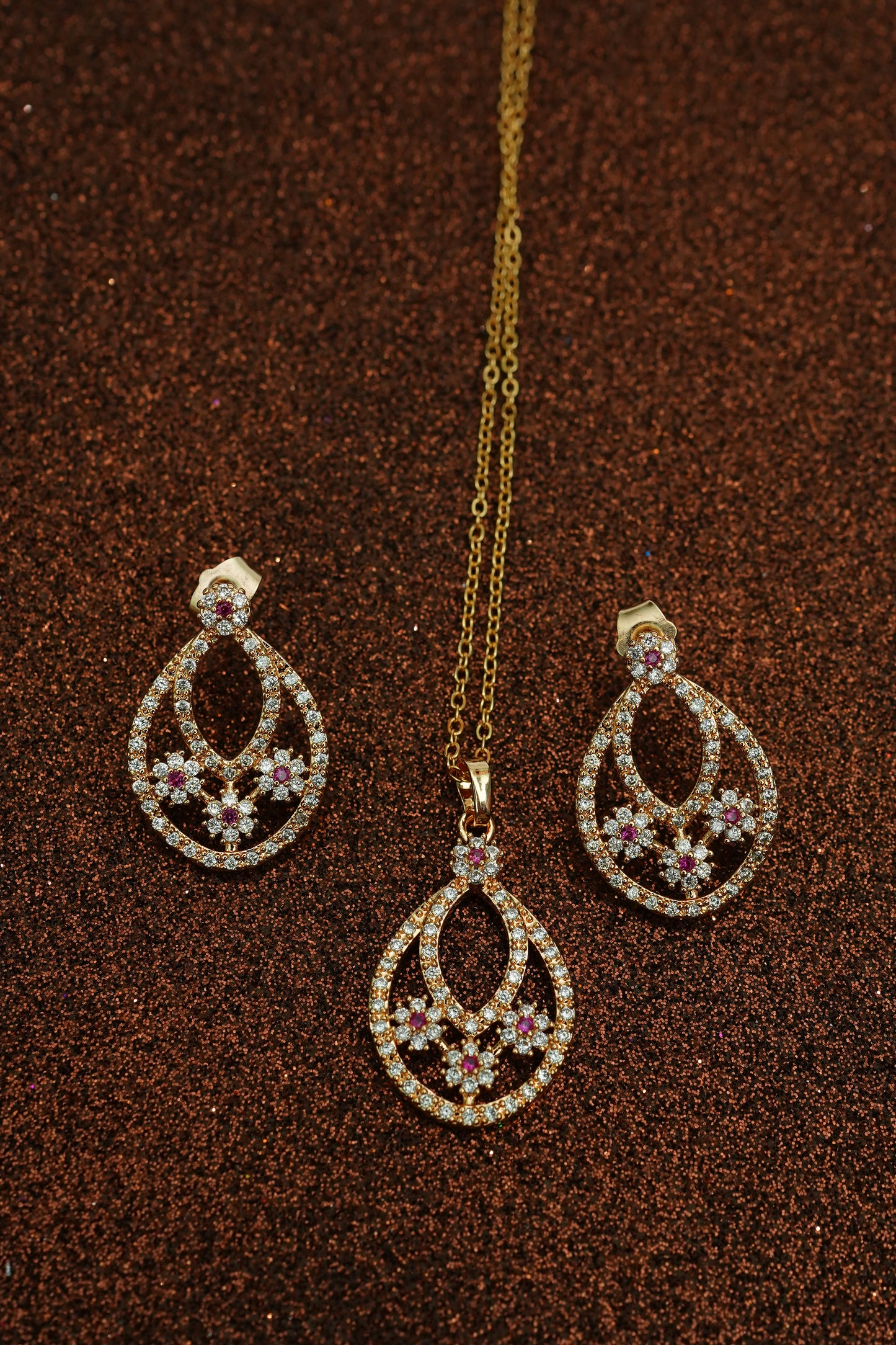 Zircon Stone Necklace Set