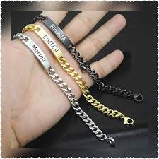 Customized Leather & Chain Bracelets for Mens
