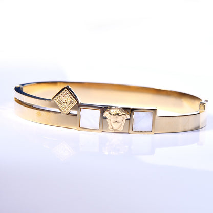 Womens Fashion 2025 New Elegant Design Gold Plated Bangles