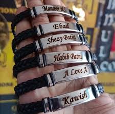 Customized Leather & Chain Bracelets for Mens
